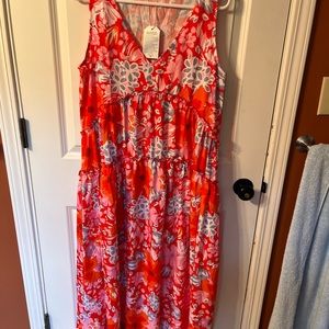 Floral tiered dress